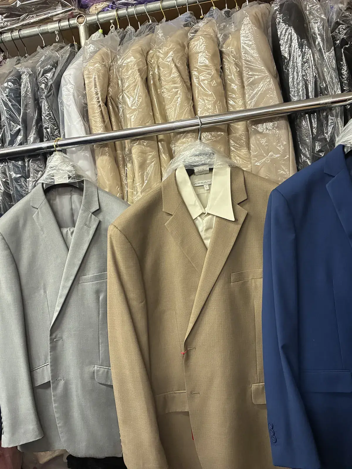 Men’s suits & blazers on display at Yessenia’s Fashion